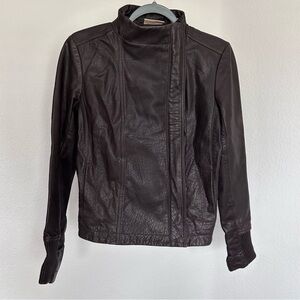 DKNY Leather Biker Jacket Size S